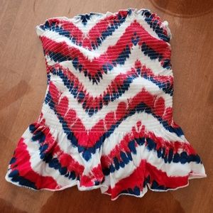 Red White and Blue Crop Top